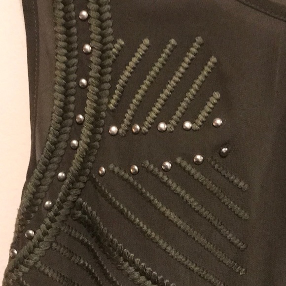 Vanity army green dress. SZ L - Picture 3 of 5